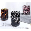 premium black spot effect drinking glasses water cup